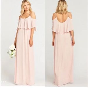 Show Me Your MuMu - Caitlin Ruffle Maxi Bridesmaid Dress
Dusty Blush Crisp
Small